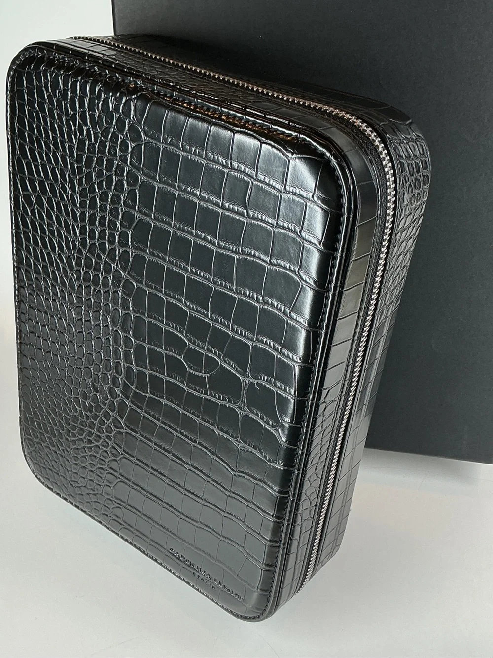 Carolina Lemke Croc Embossed Sunglasses Jewelry Travel Storage Case (new in box)